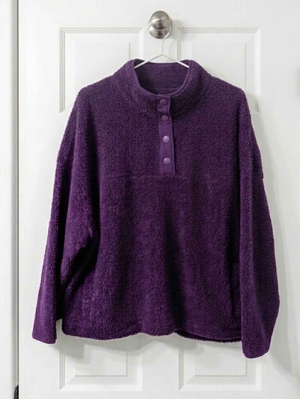 NOBO Purple Turtleneck Sherpa Pullover